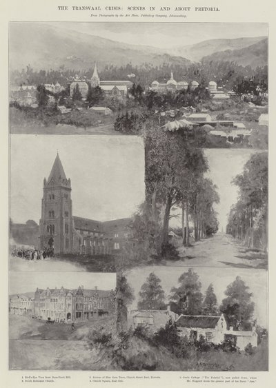 トランスバール危機、プレトリアの情景 作： Henry Charles Seppings Wright